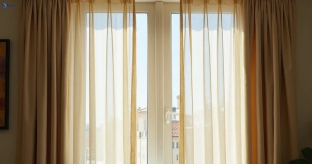 Dusty and dull curtains in toongabbie-nsw before steam cleaning